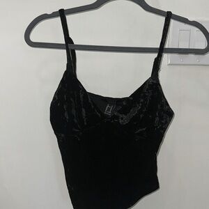 Black sleeveless top